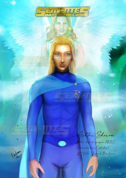 Ashtar Sheran e Arcanjo Miguel - Impressão Fotográfica