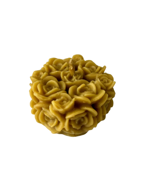Vela decorativa floral - cera de abelha