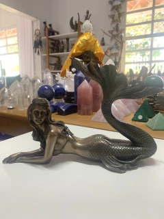 Sereia em Resina Bronze | Veronese Desing - Sementes das Estrelas