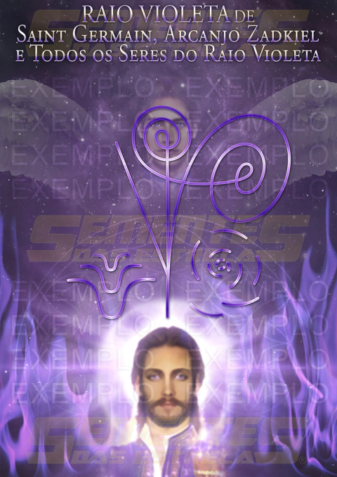 RAIO VIOLETA de Saint Germain, Arcanjo Zadkiel e todos os Seres do Raio Violeta - Impressão Fotográfica - comprar online