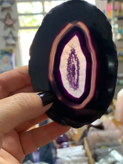 Chapa - Ágata cor Violeta - Sementes das Estrelas