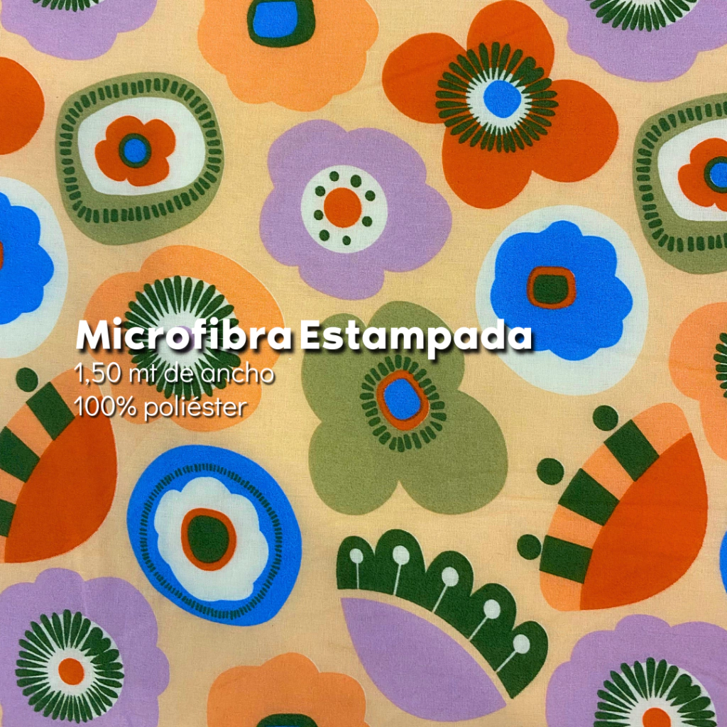 Microfibra Lunares Flores