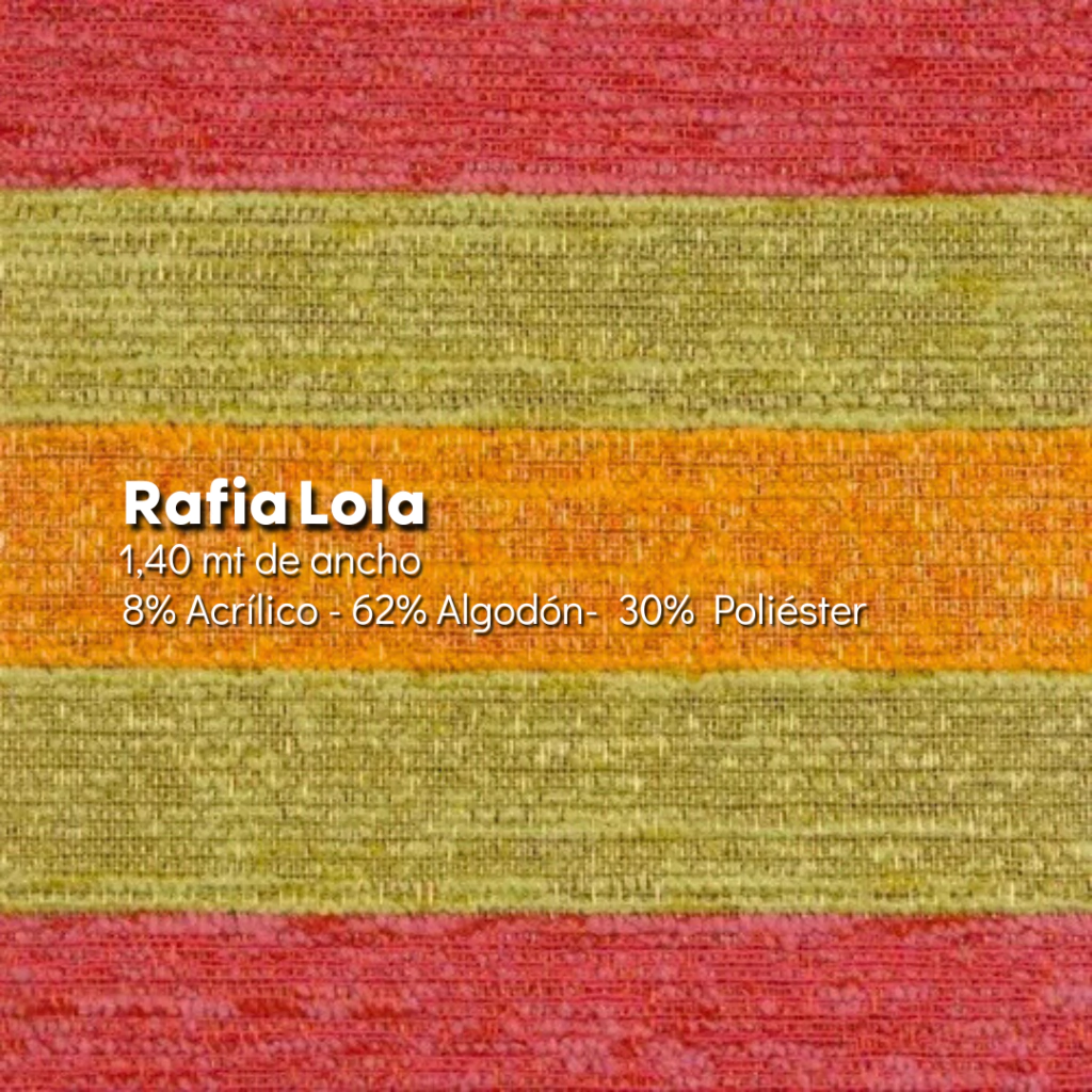 Rafia Lola - Naranja, Beige, Rojo