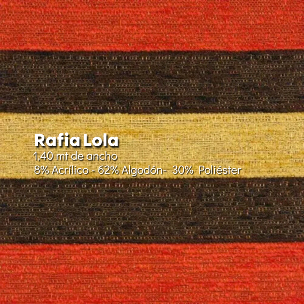 Rafia Lola - chocolate, Beige, rojo