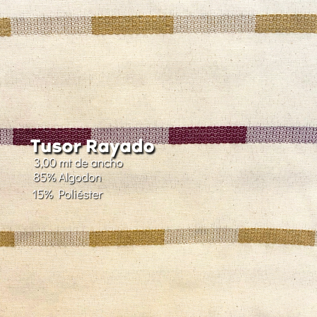Tusor Doble Raya - Beige y Bordo
