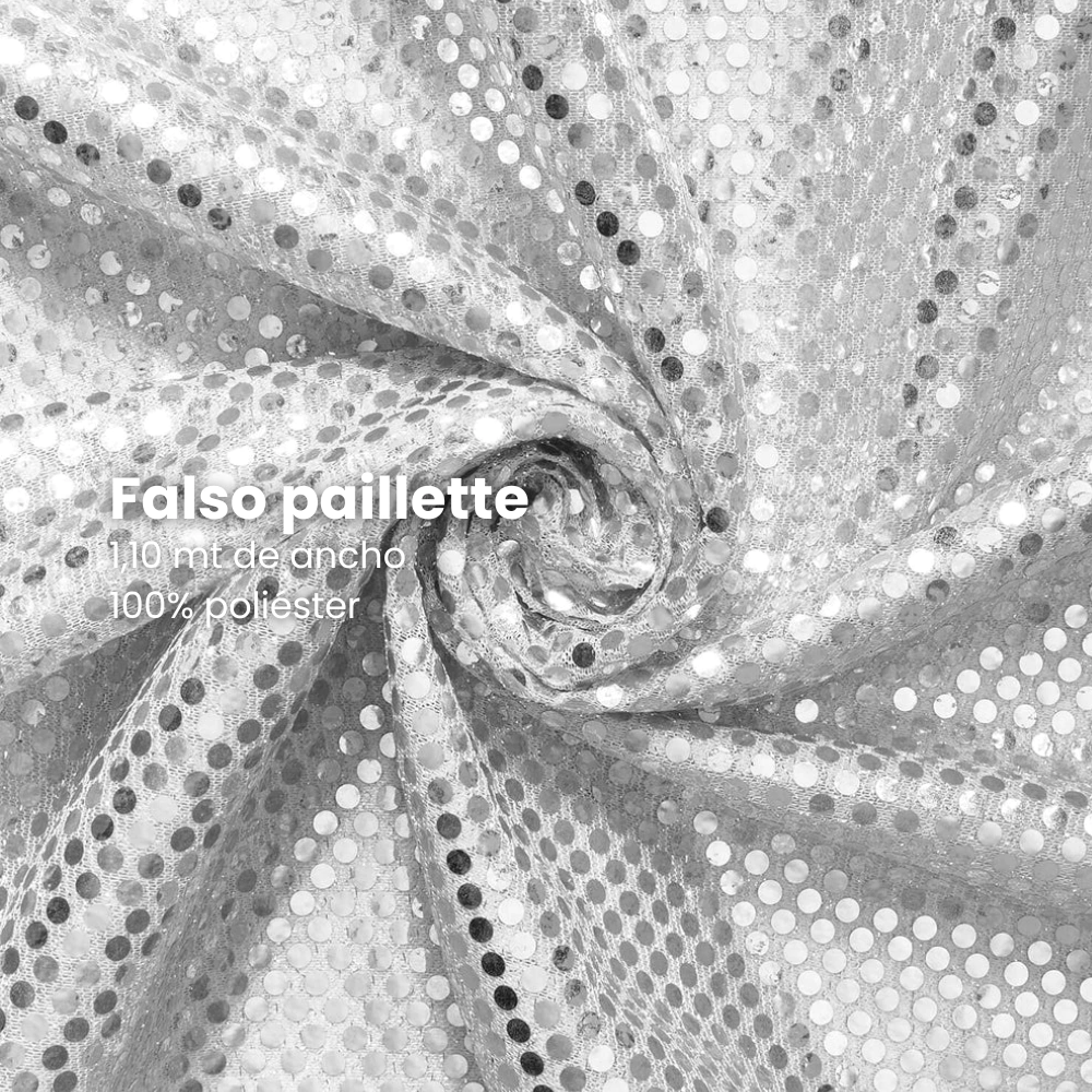 Falso paillette 1,10 Plateado