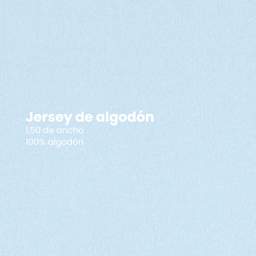 Jersey de algodón 1,50 Celeste bebé