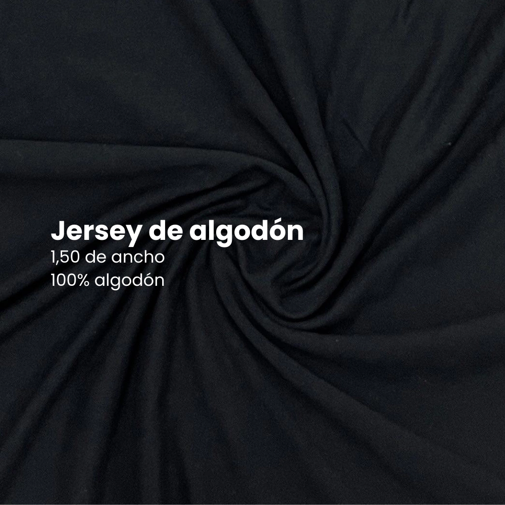 Jersey de algodón 1,50 Negro