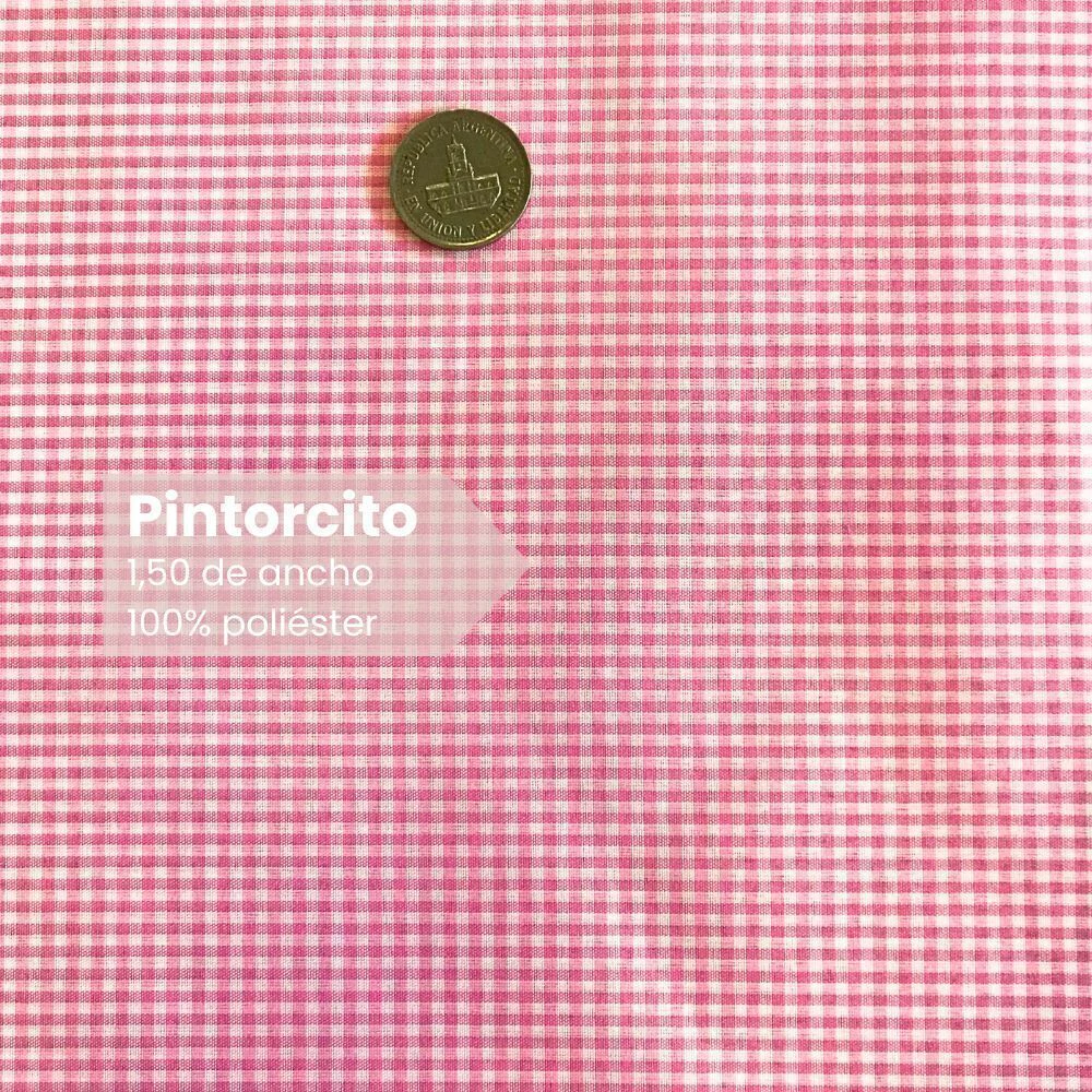 Pintorcito cuadrillé chico 1,50 Rosa