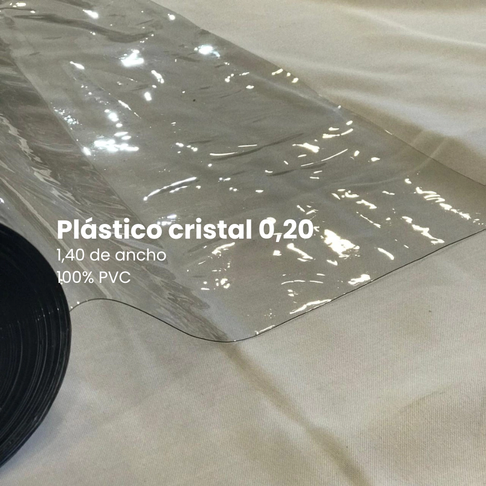 PVC Plástico cristal transparente 0,20