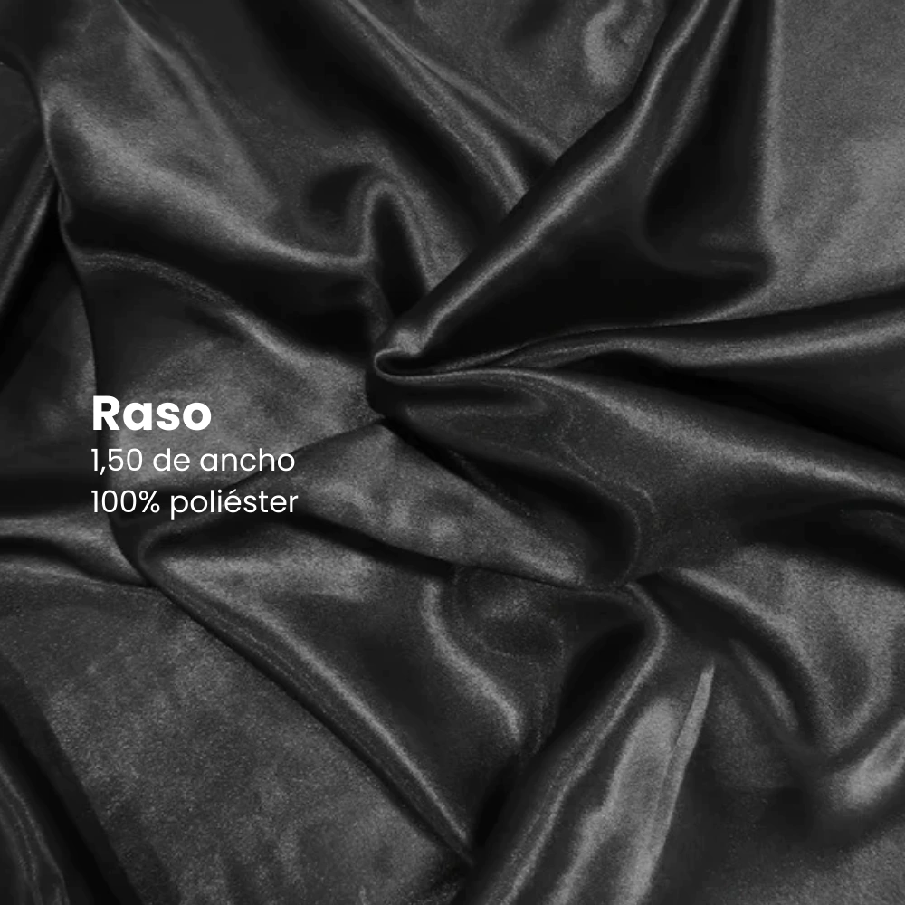 Raso común 1,50 Negro