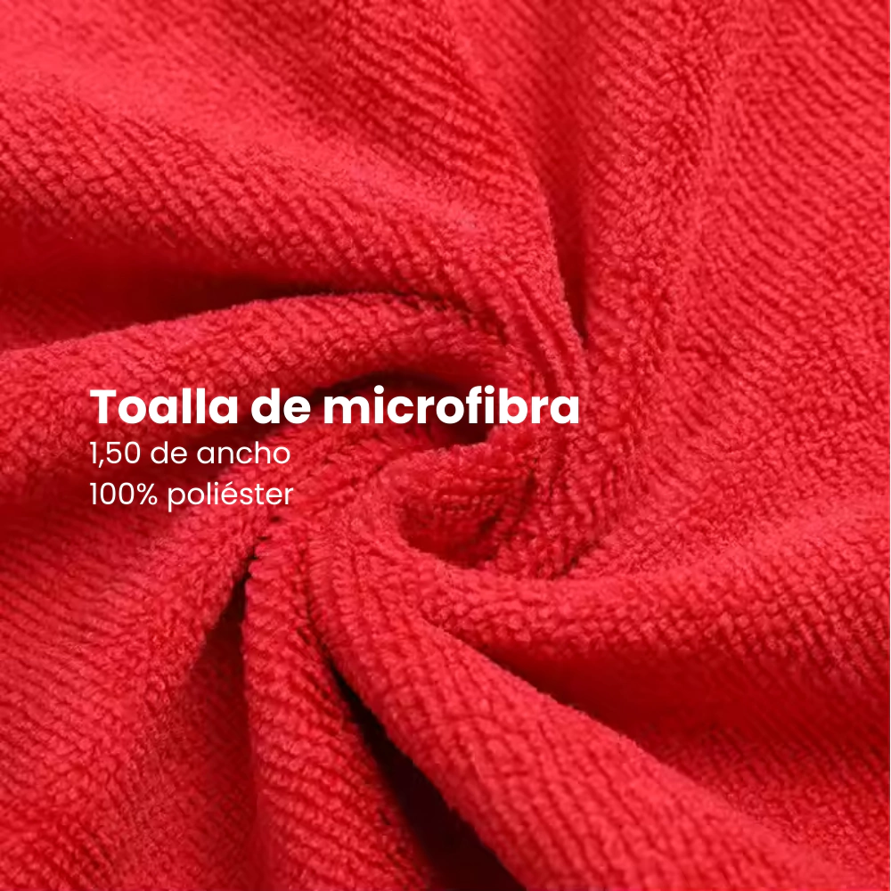 Toalla de microfibra 1,50 Rojo