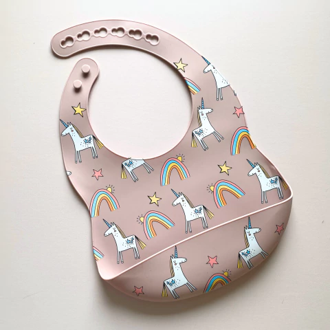 Babero Silicona Unicornios
