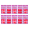 10 Unhas Postiças Rose Kiss 12 Pçs Forma Bailarina Rosa Neon