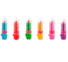 Kit 6 Unidades Mini Batom Bastão Infantil Discoteen
