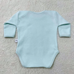 Body manga larga verde agua - Saque Buraque