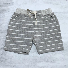 Bermuda algodón rústico rayada gris (ÚLTIMA 24 MESES)