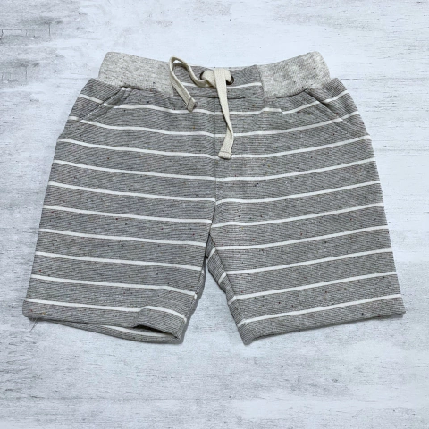 Bermuda algodón rústico rayada gris (ÚLTIMA 24 MESES)