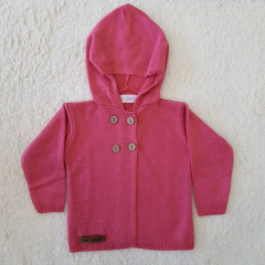 Capita con capucha salmón