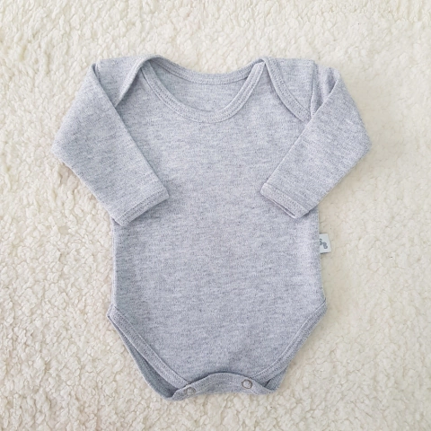 Body gris manga larga (ÚLTIMOS 12-18/18-24M)