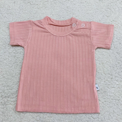 Remera manga corta salmón (ÚLTIMA 3-6M)