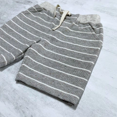 Bermuda algodón rústico rayada gris (ÚLTIMA 24 MESES) - comprar online