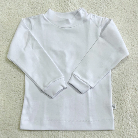 Media polera lisa con puño blanca (24 MESES)