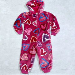 Pijama entero polar soft corazones (ÚLTIMO 24M)