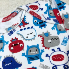 Body manga larga monstruos azul - comprar online