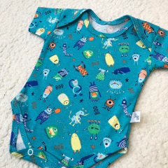 Body manga corta monstruos verdes (ÚLTIMOS RN/6-9M) - comprar online