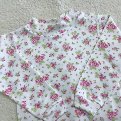 Media polera lisa con puño rosas fucsia (12/24 MESES) en internet