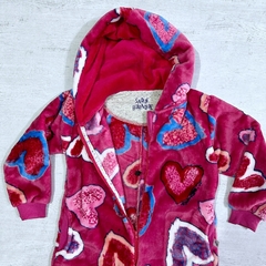 Pijama entero polar soft corazones (ÚLTIMO 24M) - comprar online