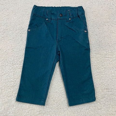 Pantalón gabardina verde (ÚLTIMO 6-9M)
