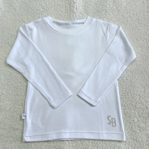 Remera manga larga lisa blanca (24 MESES)