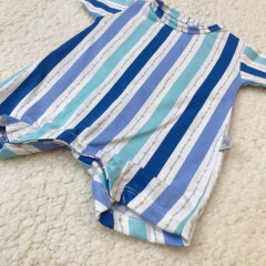 Enterito short rayado azul - comprar online