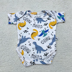Body manga corta dinos (ÚLTIMO RN/3-6/6-9M)