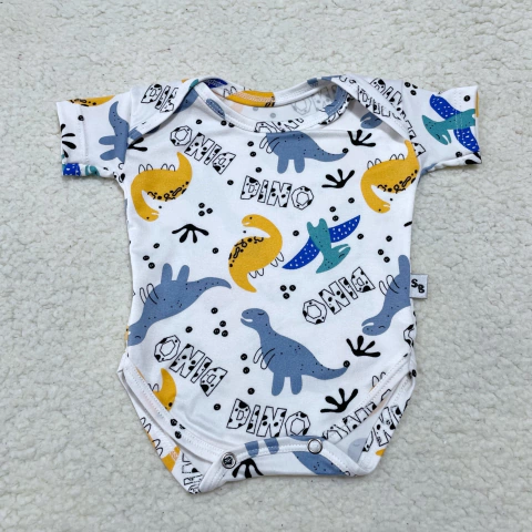 Body manga corta dinos (ÚLTIMO RN/3-6/6-9M)