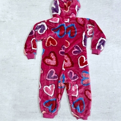 Pijama entero polar soft corazones (ÚLTIMO 24M) - Saque Buraque