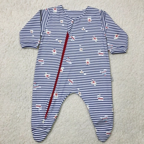 Enterito con pie y cierre marinero