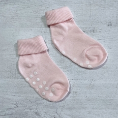 Medias bebé antideslizante rosa bebé (6-12 meses)