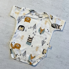 Body manga corta animalitos marrones (ÚLTIMO 6-9/18-24M) - comprar online