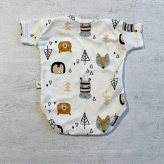 Body manga corta animalitos marrones (ÚLTIMO 6-9/18-24M) - Saque Buraque