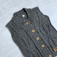 Chaleco tejido gris oscuro - comprar online