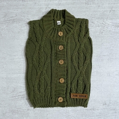 Chaleco tejido verde