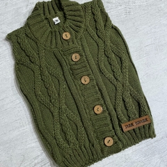 Chaleco tejido verde - comprar online