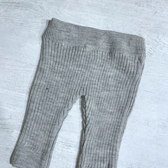 Pantalón tejido acanalado gris claro - comprar online