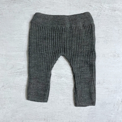 Pantalón tejido acanalado gris oscuro