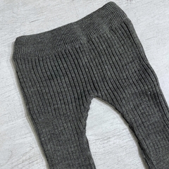 Pantalón tejido acanalado gris oscuro - comprar online