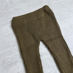 Pantalón tejido acanalado marrón - comprar online