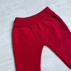 Pantalón tejido rojo - comprar online